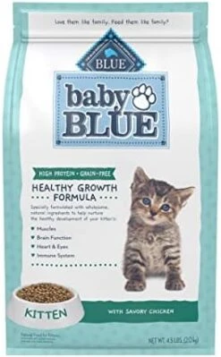 Blue Buffalo Baby BLUE Healthy Growth Formula Grain Free High Protein, Natural Kitten Dry Cat Food, Chicken 2-lb -Zoo Shop 41I2LNutwcL. AC