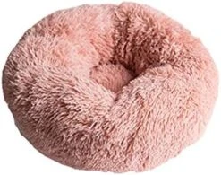 YangYan Super Soft Pet Bed Kennel Dog Round Cat Winter Warm Sleeping Bag Long Plush Puppy Cushion Mat Portable Cat Supplies 46/50/60cm (Color : White Brown, Size : 35cm) -Zoo Shop 41I2MQJZIGL. AC