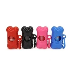 YangYan Bone Shape Dispenser Roll Extraction Type Pet Toilet Waste Bag Dog Cleaning Replacement Roll Garbage Bag Hygiene And Clean (Color : Pink, Size : S) -Zoo Shop 41IJKXLX6fL