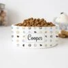 GENERIC Personalized Dog Footprint Pattern Pet Bowl, Ceramic Food Bowl For Pets Available In Two Sizes, Gift For Dog -Zoo Shop 41IKABFCDZL