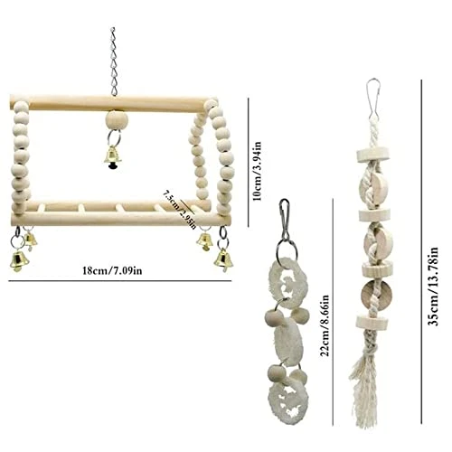 JYDQM 7pcs Bird Toys Cockatiel Parrot Toys And Accessories Budgie Perch Stand Parkiet Speelgoed Vogelspeelgoed 6 JYDQM 7pcs Bird Toys Cockatiel Parrot Toys And Accessories Budgie Perch Stand Parkiet Speelgoed Vogelspeelgoed - Image 4