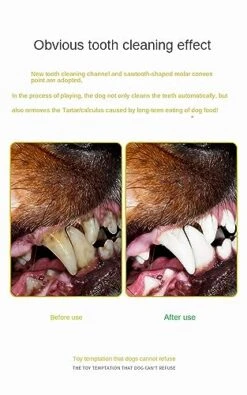 MeDapi Dog Toothbrush, Dog Teeth Cleaning Stick, Dog Teeth Grinding Stick, Food Leakage Device, Chewing-Resistant Pet Supplies, Pet Toys Yellow -Zoo Shop 41JaO6bQe3L