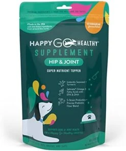 Happy Go Healthy Gut Health Supplements For Dogs | Prebiotic & Probiotic Food Topper With Ginger Root, Icelandic Seaweed, And Organic Kelp | All Breeds And Sizes | 60 Count 30 Happy Go Healthy Gut Health Supplements For Dogs | Prebiotic & Probiotic Food Topper With Ginger Root, Icelandic Seaweed, And Organic Kelp | All Breeds And Sizes | 60 Count -Zoo Shop 41Jhh7NY25L. AC