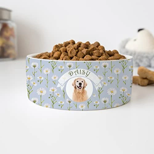 GENERIC Pet's Photo & Name Bowl, Personalized Daisy Pattern Bowl, Dog Name Bowl, Cat Name Bowl, Gift For Pets, Ceramic Pet Bowl, Available In 2 Sizes 3 GENERIC Pet's Photo & Name Bowl, Personalized Daisy Pattern Bowl, Dog Name Bowl, Cat Name Bowl, Gift For Pets, Ceramic Pet Bowl, Available In 2 Sizes
