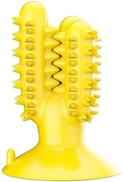 MeDapi Dog Toothbrush, Dog Teeth Cleaning Stick, Dog Teeth Grinding Stick, Food Leakage Device, Chewing-Resistant Pet Supplies, Pet Toys Yellow -Zoo Shop 41JqAGoqMgL. AC