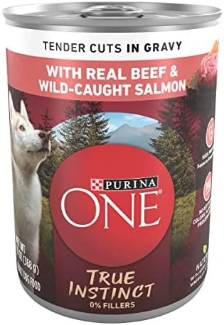 Purina ONE High Protein Wet Dog Food True Instinct Tender Cuts In Dog Food Gravy With Real Beef And Wild-Caught Salmon - (12) 13 Oz. Cans 10 Purina ONE High Protein Wet Dog Food True Instinct Tender Cuts In Dog Food Gravy With Real Beef And Wild-Caught Salmon - (12) 13 Oz. Cans - Image 8