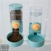 2pcs Automatic Hanging Pet Feeder Water Dispenser For Crates And Cages Removable Dog Bowl With Plastic Food Bowl For Cat, Puppy, Rabbit, Bird, Hamster (Color : Green) -Zoo Shop 41JyDOaXovL