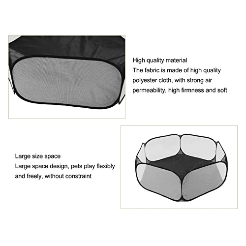 Feilei Pet Playpen Small Interactive Tent For Pets That Breathes Black 4 Feilei Pet Playpen Small Interactive Tent For Pets That Breathes Black - Image 2