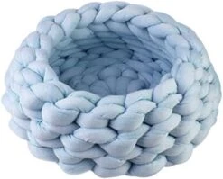 SENERY Soft Pet Bed Round Kennels Handmade Knitting Coarse Wool Dog House Warm Plush Cozy Cat Nest Mat Pad 40CM -Zoo Shop 41KH2zgCtML. AC