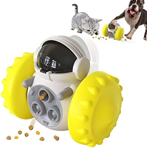 Pet Treat Dispensing Puzzle Slow Feeder Toys For Small And Medium Dogs,Fun Multifunction Interactive Chase Dog Cat Toys,Pet Leaky Food Tumbler Toy, Great Alternative To Dog Bowl For Dogs (Yellow) 8 Pet Treat Dispensing Puzzle Slow Feeder Toys For Small And Medium Dogs,Fun Multifunction Interactive Chase Dog Cat Toys,Pet Leaky Food Tumbler Toy, Great Alternative To Dog Bowl For Dogs (Yellow) - Image 6