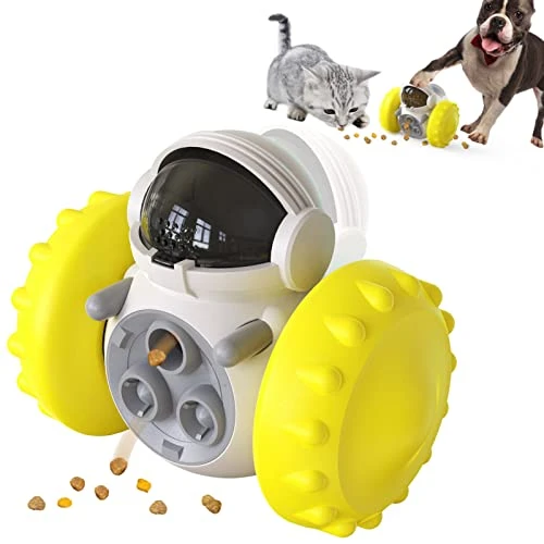 Pet Treat Dispensing Puzzle Slow Feeder Toys For Small And Medium Dogs,Fun Multifunction Interactive Chase Dog Cat Toys,Pet Leaky Food Tumbler Toy, Great Alternative To Dog Bowl For Dogs (Yellow) 3 Pet Treat Dispensing Puzzle Slow Feeder Toys For Small And Medium Dogs,Fun Multifunction Interactive Chase Dog Cat Toys,Pet Leaky Food Tumbler Toy, Great Alternative To Dog Bowl For Dogs (Yellow)