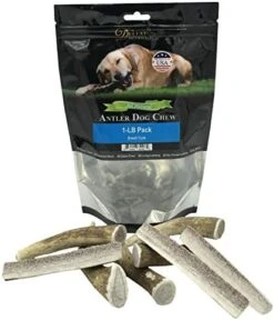 Deluxe Naturals Elk Antler Chews For Dogs | Naturally Shed USA Collected Elk Antlers | All Natural A-Grade Premium Elk Antler Dog Chews | Product Of USA, 1-LB Pack Large Cuts -Zoo Shop 41KQi6eD1L. AC