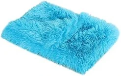 Slakkenreis Home Warm Pet Dog Blanket Cat Blanket Pet Plush Mat Solid Color Pet Mat Sky Blue One Size -Zoo Shop 41KR0 IgXnL. AC
