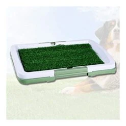 YangYan 3 Layers Large Dog Pet Potty Training Pee Pad Mat Puppy Tray Grass Toilet Simulation Lawn For Indoor Potty Training Pet Supply (Color : Light Green, Size : L 46x32x5 Cm) -Zoo Shop 41Ki0B7pNLL