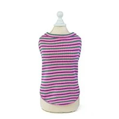 Striped Dog Shirt Rainbow Color Pet Clothes For Small Medium Dogs Shirt Puppy Pet Clothing For Dogs Vest A4 M -Zoo Shop 41KuRUk16QL
