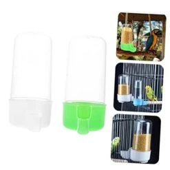 POPETPOP 10 Pcs Bird Feeder Parakeet Feeder Chinchilla Water Bottle Auto Feeder Bird Water Drinking Bottle Bird Food Feeding Station Drinking Water Feeding Bottle Plastic Birdcage Feeder -Zoo Shop 41KyM6OXk6L