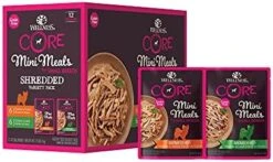 Wellness CORE Natural Grain Free Small Breed Mini Meals Wet Dog Food, Shredded Chicken & Turkey Dinner In Gravy, 3-Ounce Pouch (Pack Of 12) -Zoo Shop 41KyuLBmufS. AC