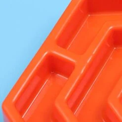 Pet Bowl 1pc Adorable Pet Feeding Bowls Dog Cat Food Feeder Creative Petal- Shaped Shallow Bowl For Pet Slowly Eatting （ Orange ） -Zoo Shop 41LK0HJu8AL