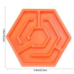 Pet Bowl 1pc Adorable Pet Feeding Bowls Dog Cat Food Feeder Creative Petal- Shaped Shallow Bowl For Pet Slowly Eatting （ Orange ） -Zoo Shop 41LVQGB6VPL