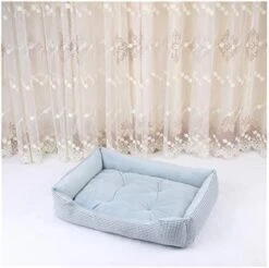 YangYan Pet Bed Big Dog Bed Warm Lattice Bed For Dogs Winter Dogs Matress Puppy Kennel Dog's Mat Cushion For Small Medium Large Dogs (Color : Grey, Size : 60x45cm) -Zoo Shop 41LZ8au KBL. AC