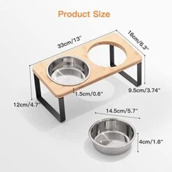 AKAOLA Cat Food Bowls Elevated Tilted 10°Raised Cat Bowls Whisker Friendly Food & Water Bowls Stand Feeder For Cat & Puppy Non-Slip Anti-Noise -Zoo Shop 41LjrqadXhL