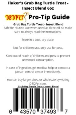 Fluker's Grub Bag Turtle Treat Insect Blend Dry Food 6oz - Includes Attached DBDPet Pro-Tip Guide -Zoo Shop 41LzCGm9VsL