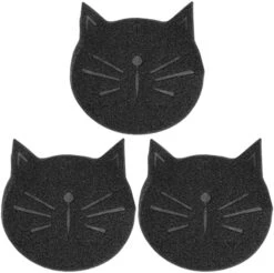 Balacoo 3pcs Scatter Claw Brown Mats Dog Placement Bowl Food Use Mat- Debris Control Washable Home Feet Anti- Cat, Pet Rubbing Bathroom, Xx.cm, Traps And Lovely Mat Pad, Mesh, PVC -Zoo Shop 41M zqI4cCL. AC