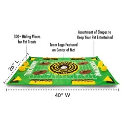 NFL Pittsburgh Steelers Pet Snuffle Mat, Football Field Feeding Game, Interactive Dog Sniffing Food Puzzle Mat Toy, Pet Foraging Mat, Slow Feeding Healthy Cat, Pet Treat Puzzle -Zoo Shop 41M6eDM2hYL