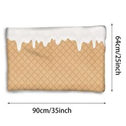 GENERIC Yellow Machine Washable Warm Mattress For Dogs And Cats Breakfast Food Cartoon Like Image Mat Double Layer Washable For Dog Bed, Couch, Sofa, Car Fast Food Dessert 25" X 35" -Zoo Shop 41MH863QufL