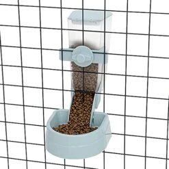 BITWIT Pet Bed, Pet Feeder Food Cage Hanging Feeding Container Automatic Dispenser Bowl Pet Suppliles For Cat Parrots Birds Kitten Pigeon Rabbit (Color : Blue) -Zoo Shop 41MRTVheEyL