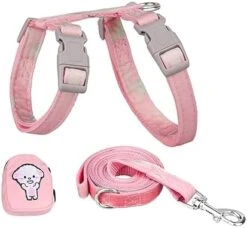 Newtensina Dog Harness Cat Harness With Little Bag For Small Dogs Cats - Pink Blue - M -Zoo Shop 41MT6w K 9L. AC