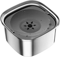 UPSKY 3L Dog Water Bowl 101oz Stainless Steel Dog Bowl No Spill Large Capacity Dog Food Water Bowl Slow Water Feeder, Spill Proof Pet Water Dispenser Vehicle Carried Travel Water Bowl For Dogs, Cats -Zoo Shop 41MhCAWb6eL. AC