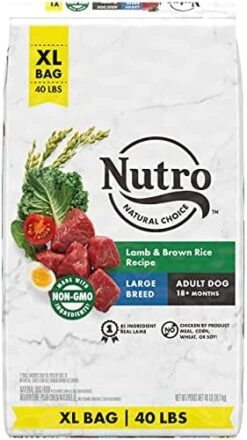 NUTRO NATURAL CHOICE Large Breed Adult Dry Dog Food, Lamb & Brown Rice Recipe Dog Kibble, 40 Lb. Bag -Zoo Shop 41MhSgwBC9S. AC