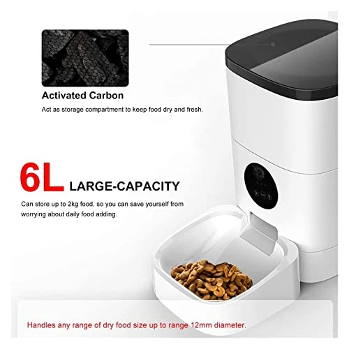 OLORES 6L Pet Automatic Feeder Cat Dog Food Dispenser Vedio Version Smart 5S Voice Recorder APP Control Timing Feeding With HD Camera 7 OLORES 6L Pet Automatic Feeder Cat Dog Food Dispenser Vedio Version Smart 5S Voice Recorder APP Control Timing Feeding With HD Camera - Image 5