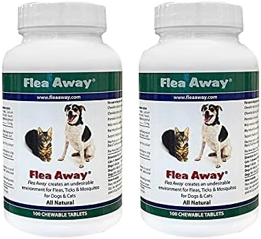 Flea Away All Natural Supplement For Fleas, Ticks, And Mosquitos Prevention For Dogs And Cats, 100 Chewable Treat Tablets, Single 9 Flea Away All Natural Supplement For Fleas, Ticks, And Mosquitos Prevention For Dogs And Cats, 100 Chewable Treat Tablets, Single - Image 7
