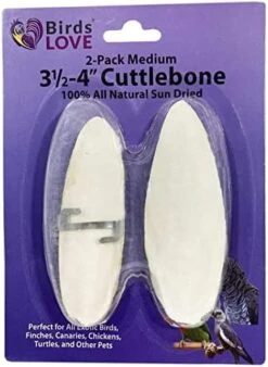 Birds LOVE Natural Cuttlebone – Premium Calcium & Trace Mineral Supplement For Avian Species, Tortoises, And Snails – Pure Cuttlebone For Parakeets, Cockatiels, And All Birds | 12 Pack Of 5 .5-6" -Zoo Shop 41Msx08pObL. AC