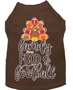 Family, Food, And Football Screen Print Dog Shirt Green Med -Zoo Shop 41MtQOLk2xL