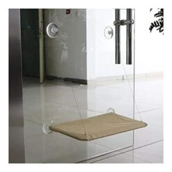 YangYan Cute Pet Hanging Beds Bearing 20kg Cat Sunny Seat Window Mount Pet Cat Hammock Comfortable Cat Pet Bed Long Plush Soft Pet Bed