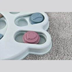 NENGISK Dog Slow Feeder, Food Treat Dispenser, Interactive Training Toy, Playing Feeder, Improve Intelligence, Fun Puzzle Game Toy For Pets, Aid Pets Digestion ABS Colorful Medium Size (Green) -Zoo Shop 41NHIr7uHdL