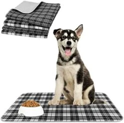 KOOLTAIL Washable Pee Pads For Dogs - Waterproof & Non-Slip Plaid Puppy Potty Training Pads, Reusable Whelping Pads, Dog Food Feeding Mat,Blue & Purple & Brown -Zoo Shop 41NMSvg8cL. AC