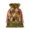 Golden Retriever Dogs Puppies Pets Drawstring Gift Bag,Holiday Gift Giving, Gifts Decorations For Christmas Party Supplies -Zoo Shop 41NN3RBlNHL