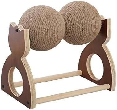 JYDQM Cats Toy Grind The Claws Solid Wood Sisal Ball Cats Toys Scratching Kitten Frame Scratching Post (Color : A, Size : One Size) 6 JYDQM Cats Toy Grind The Claws Solid Wood Sisal Ball Cats Toys Scratching Kitten Frame Scratching Post (Color : A, Size : One Size) - Image 4