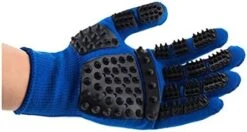 YangYan Silicone Pet Dog Brush Glove Deshedding Gentle Efficient Pet Grooming Glove Dog Bath Cat Cleaning Supplies Pet Glove Hair Remove (Color : Blue, Size : Left Hand) -Zoo Shop 41NpHcUm4GL. AC 1
