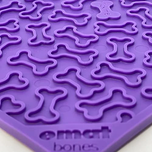 SodaPup Bones EMat – Durable Lick Mat Feeder Made In USA From Non-Toxic, Pet-Safe, Food Safe Rubber For Mental Stimulation, Avoiding Overfeeding, Fresh Breath, Digestive Health, Calming, & More 4 SodaPup Bones EMat – Durable Lick Mat Feeder Made In USA From Non-Toxic, Pet-Safe, Food Safe Rubber For Mental Stimulation, Avoiding Overfeeding, Fresh Breath, Digestive Health, Calming, & More - Image 2