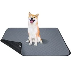 Avont 2 Pack Washable Reusable Puppy Pee Pad, Highly Absorbent Non Slip Dog Training Whelping Pads With Waterproof Bottom, Guinea Pig Fleece Cage Pen Liner Cats Food Feeding Mat -Large
