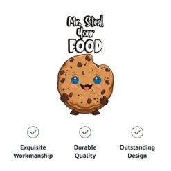 GENERIC Mr. Steal Your Food Dog Shirt With Hoodie - Funny Dog Hoodie - Cookie Dog Clothing - Black White, 2XL -Zoo Shop 41O3WdBk4PL