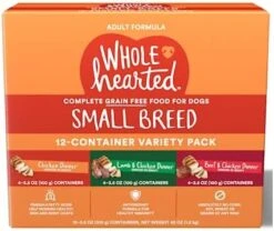 GENERIC WholeHearted Grain Free Small Breed Cuts Or Minced In Gravy Adult Wet Dog Food Variety Pack, 3.5 Oz (8 - Chicken & Veggies Cuts) -Zoo Shop 41O3oKb suL. AC