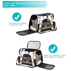 Pet Carrier Fast Food Pattern Soft-Sided Pet Travel Carriers For Corgi,Cats,Dogs Puppy Comfort Portable Foldable Pet Bag Airline Approved -Zoo Shop 41O9vygZZmL