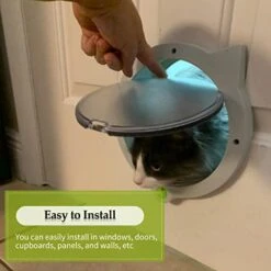 YALIYA Cat Door Locking Cat Door For Interior & Exterior Doors Interior Cat Flap For Pets Pet Doors For Cat Easy Installation 14 YALIYA Cat Door Locking Cat Door For Interior & Exterior Doors Interior Cat Flap For Pets Pet Doors For Cat Easy Installation -Zoo Shop 41OEAiAhtoL