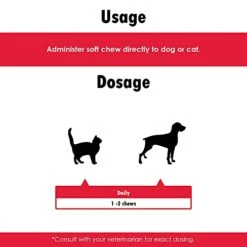 Mela-Vet Melatonin Soft Chews For Dogs And Cats - Helps Reduce Stress And Tension - Veterinarian Approved Anti-Shedding Supplements And Antioxidants (120 Count) -Zoo Shop 41OEOJBBhBL